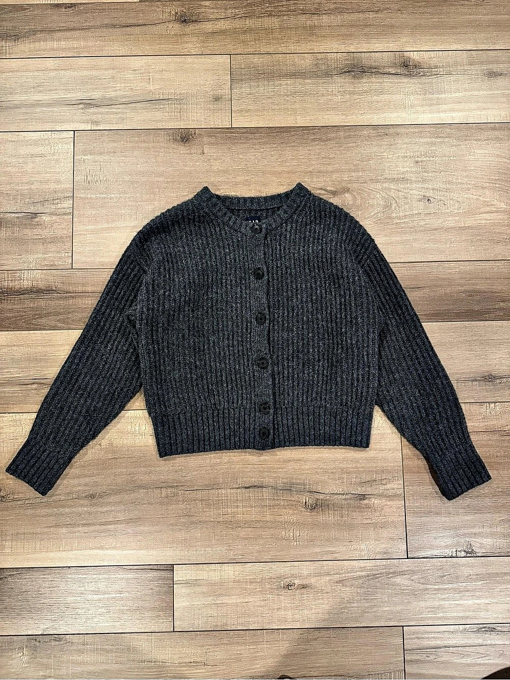 GAP Wool 100% Gray Cardigan Size Petite Small